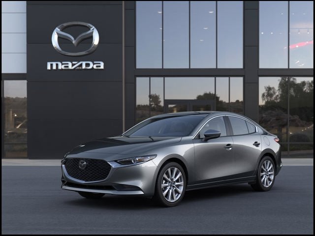 2026 Mazda Mazda3 Sedan 2.5 S Preferred in Machine Gray Metallic — front three-quarter view