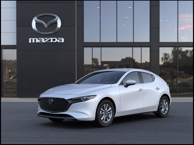 2026 Mazda Mazda3 Hatchback 2.5 S in Snowflake White Pearl — front three-quarter view