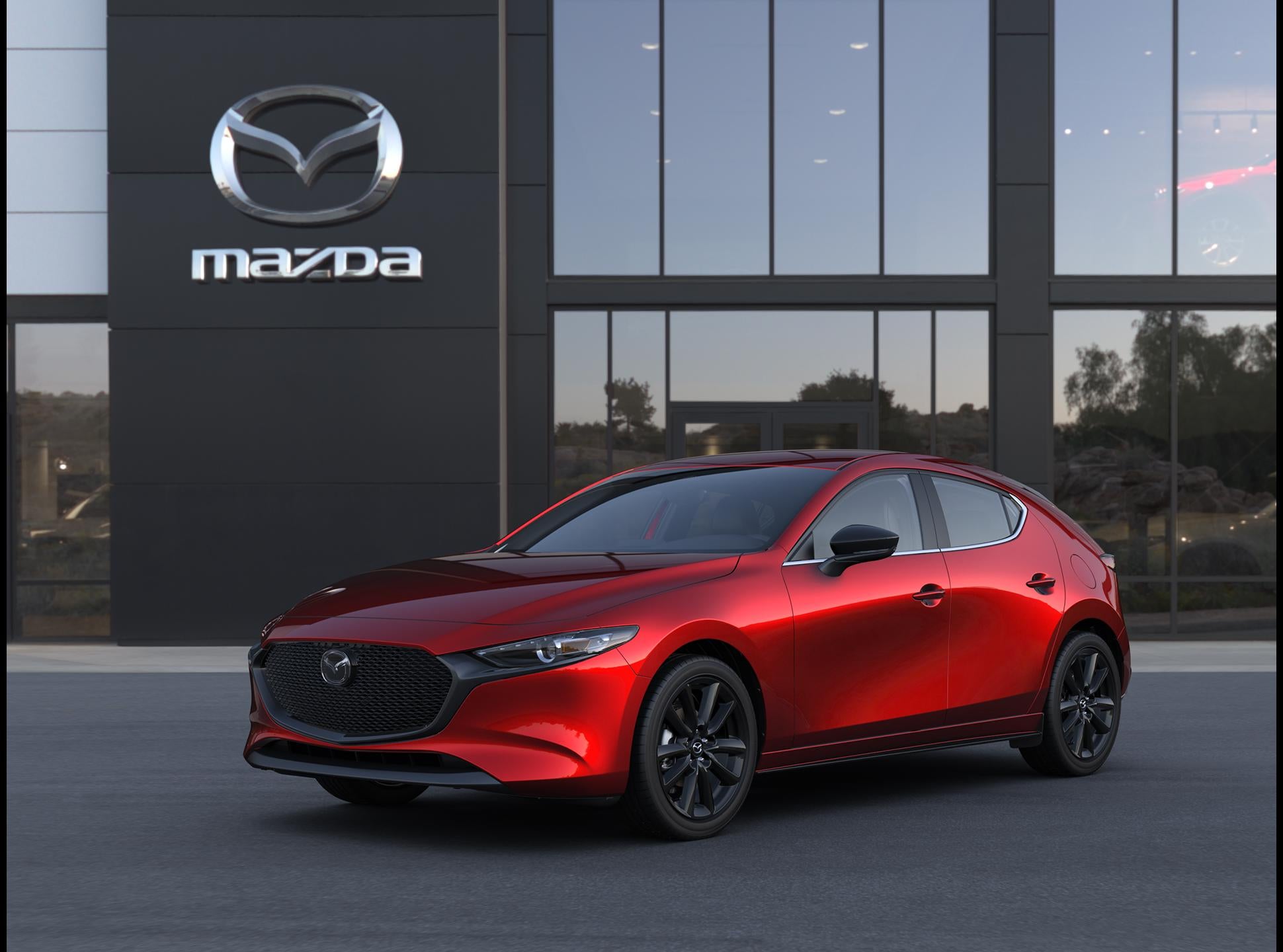 2026 Mazda Mazda3 Hatchback 2.5 S Select Sport in Soul Red Crystal Metallic — front three-quarter view