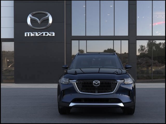 2026 Mazda Mazda CX-90 Plug-In Hybrid Premium Plus AWD in Deep Crystal Blue Mica — front three-quarter view